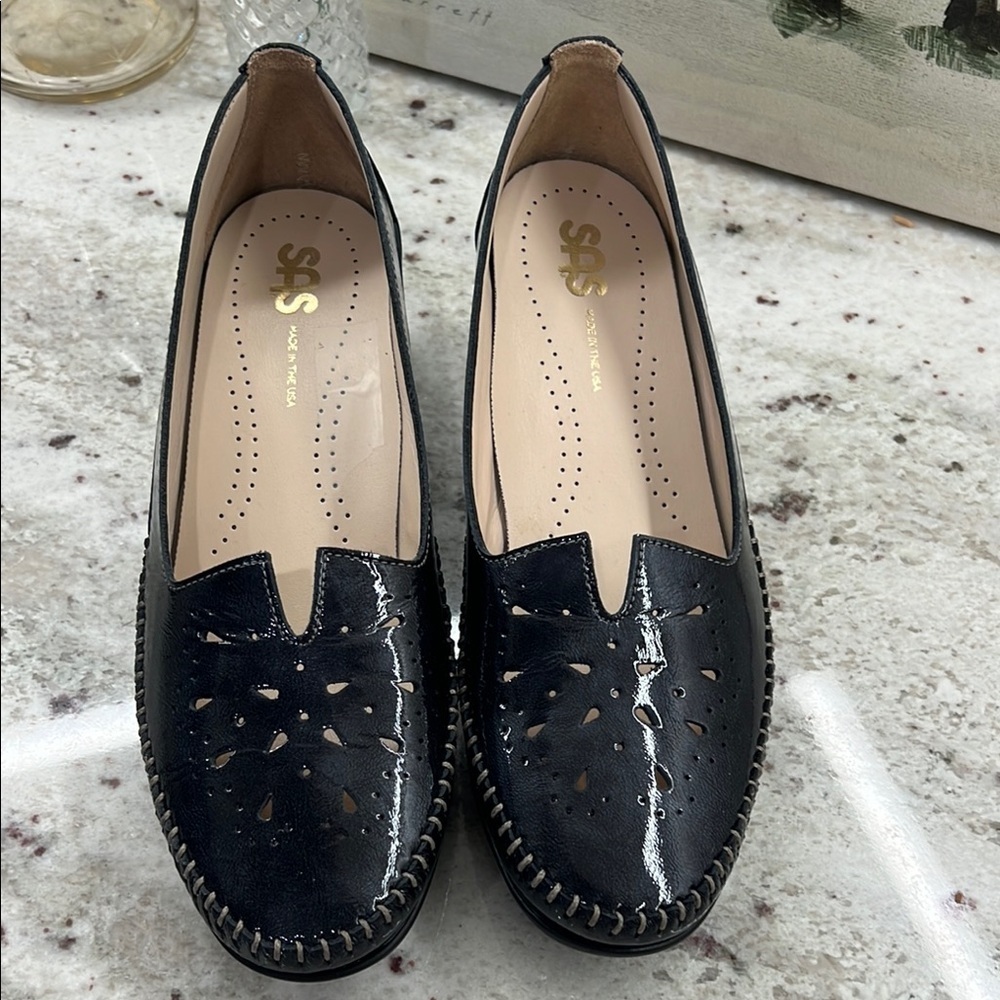 SAS Slip On Heel - Dark Blue NWOT
